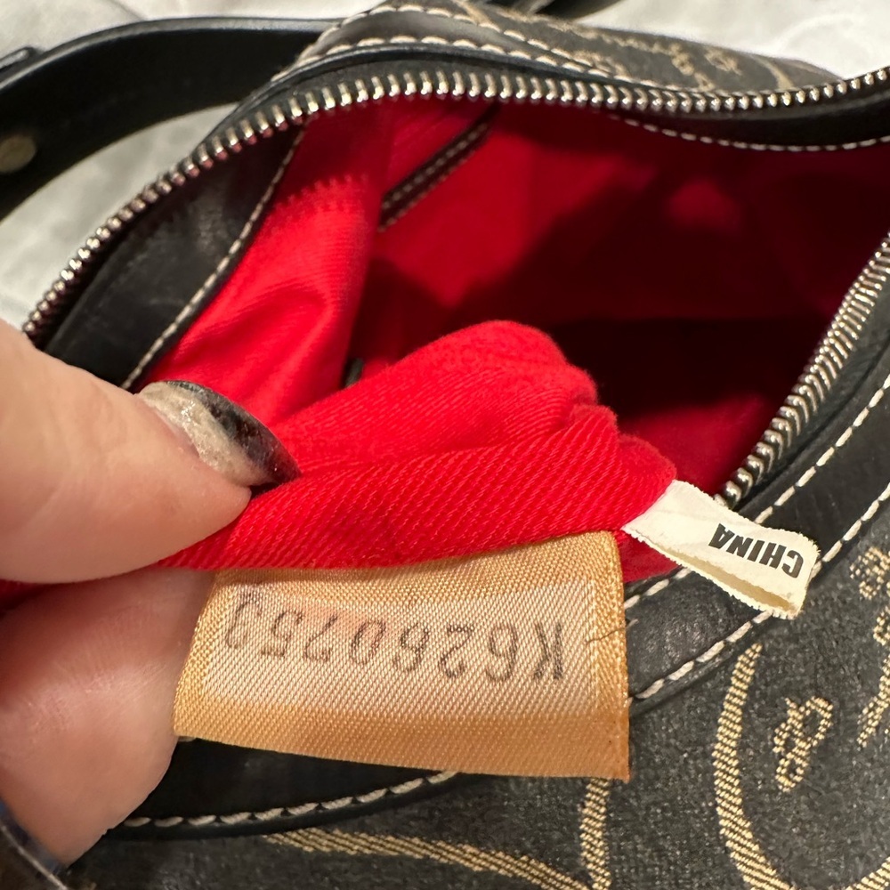 Dooney Bourke Denim Hearts Charcoal w/Gold Heart Signature Shoulder - NWOT​ - Picture 9 of 9